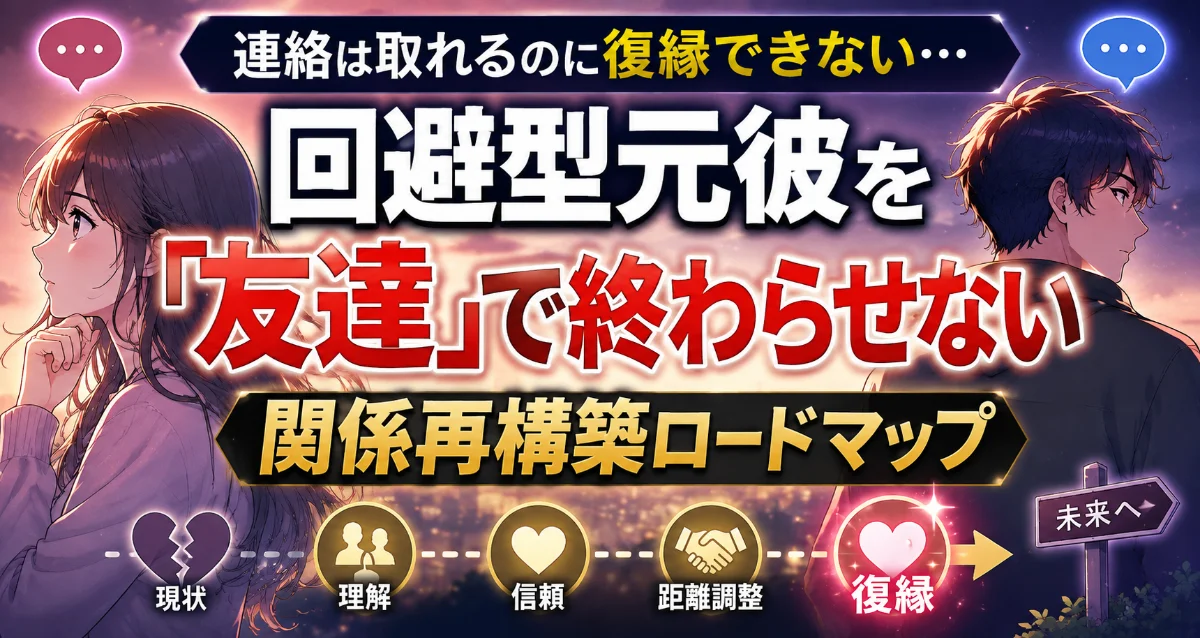 連絡は取れるのに復縁できない。回避型元彼を「友達」で終わらせない関係再構築ロードマップ