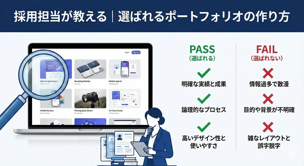 デザイナー転職で採用されるポートフォリオの作り方