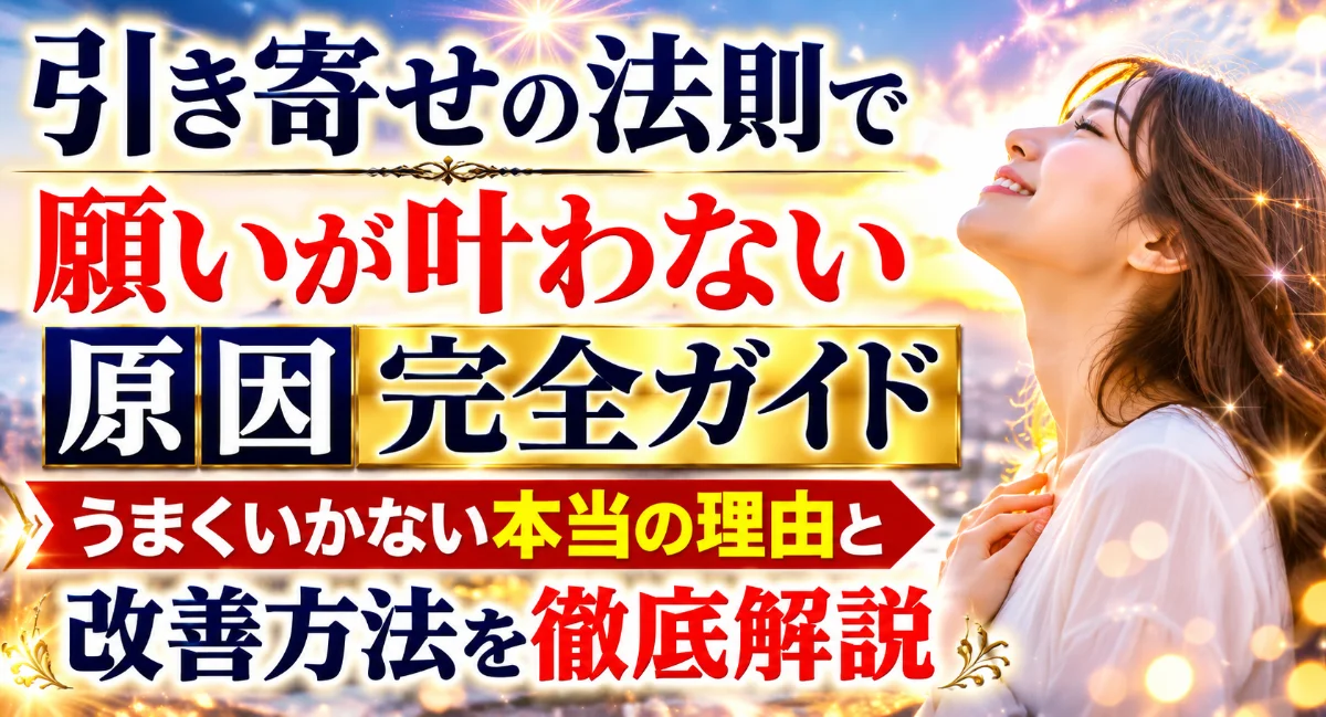 引き寄せの法則で願いが叶わない原因完全ガイド うまくいかない本当の理由と改善方法を徹底解説