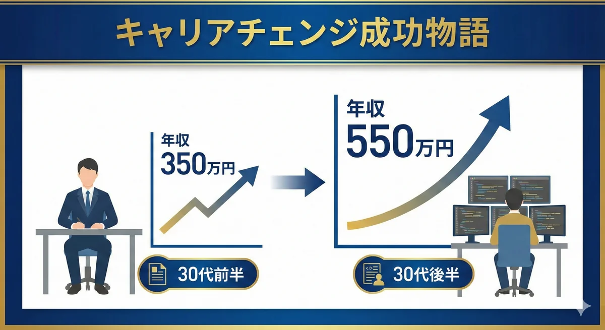 30代未経験からWebエンジニアで年収200万アップした話