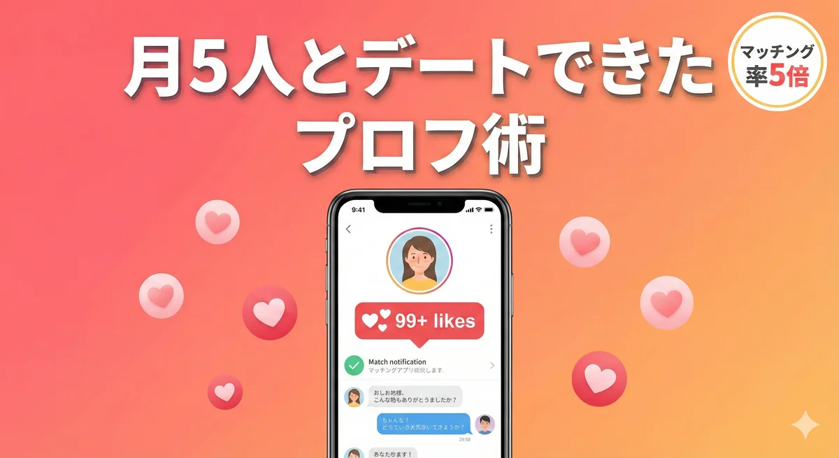 マッチングアプリで月5人とデートできたプロフ術