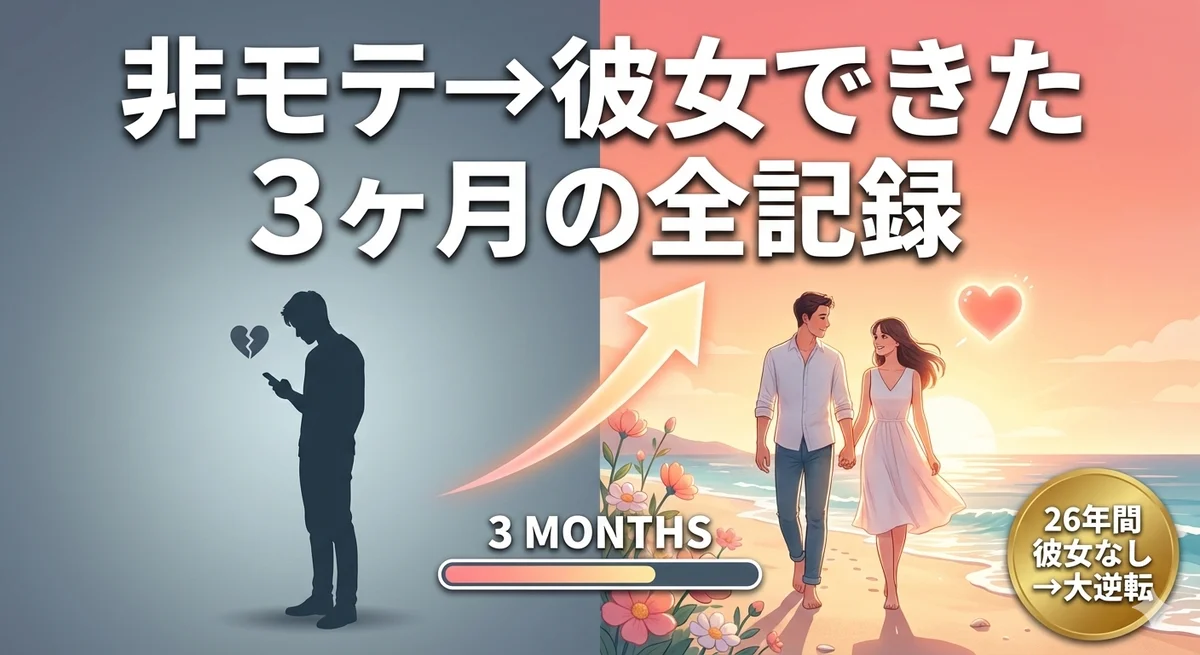 非モテだった私が3ヶ月で彼女ができた全記録