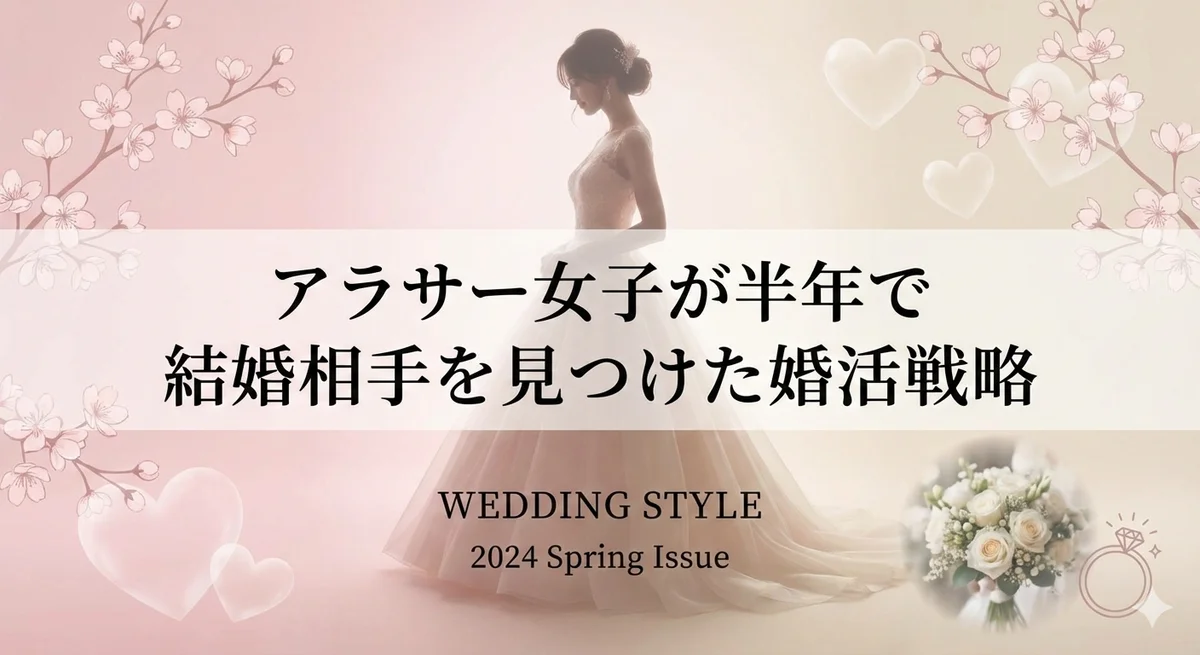 アラサー女子が半年で結婚相手を見つけた婚活戦略