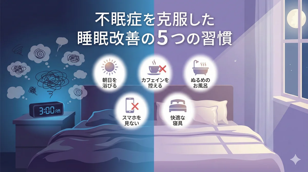 不眠症を克服した睡眠改善の5つの習慣