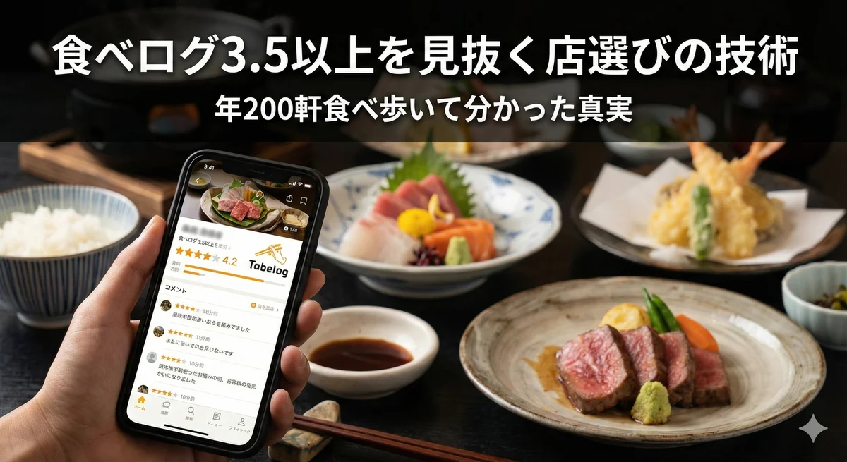 食べログ3.5以上を見抜く店選びの技術
