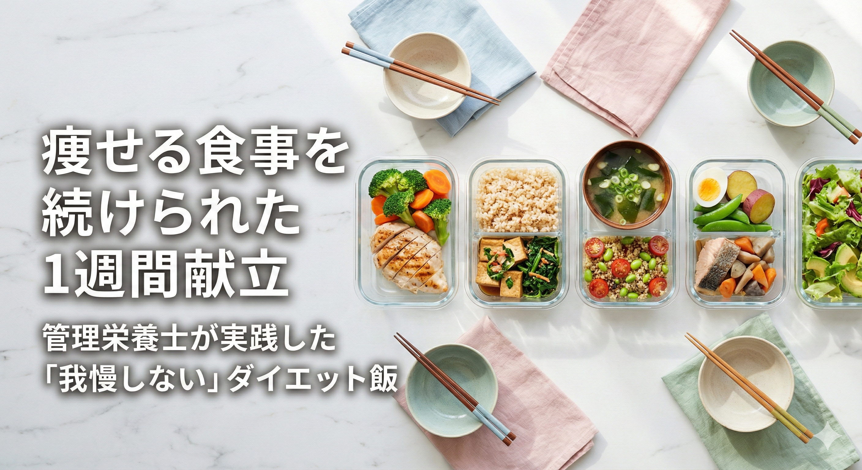 痩せる食事を続けられた1週間献立 ─ 管理栄養士が実践した「我慢しない」ダイエット飯